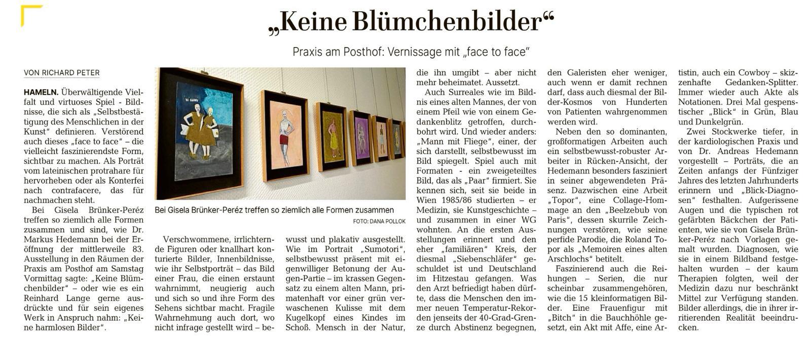 Presseartikel face to face Richard Peter 29.06.2026